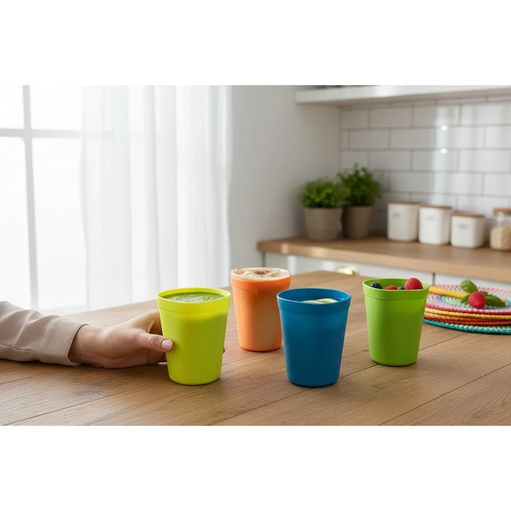 Plastic Tumblers Kids Unisex OS Multicolor Very Good Stackable Cups